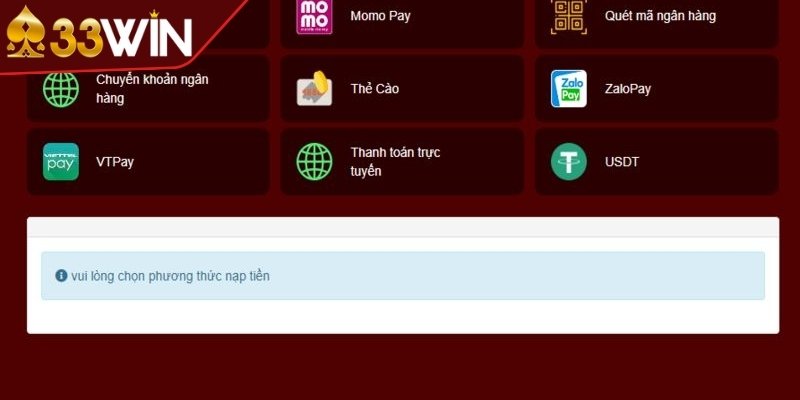Tiện lợi nhanh chóng với nạp tiền qua ví điện tử