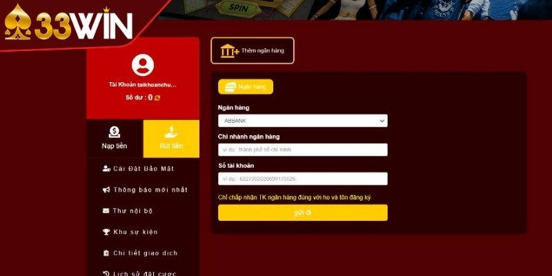 Sử dụng ví điện tử để rút tiền 